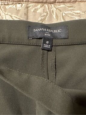 Banana Republic Olive Green Skirt with Front Button